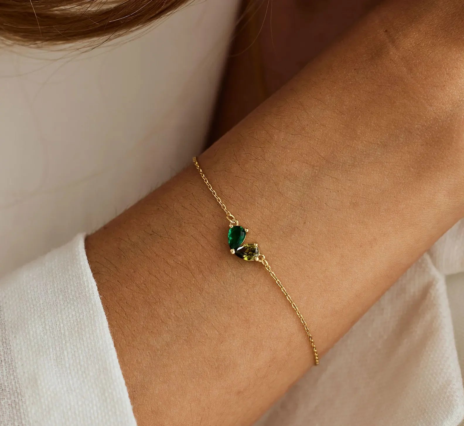 Heart Birthstone Bracelet