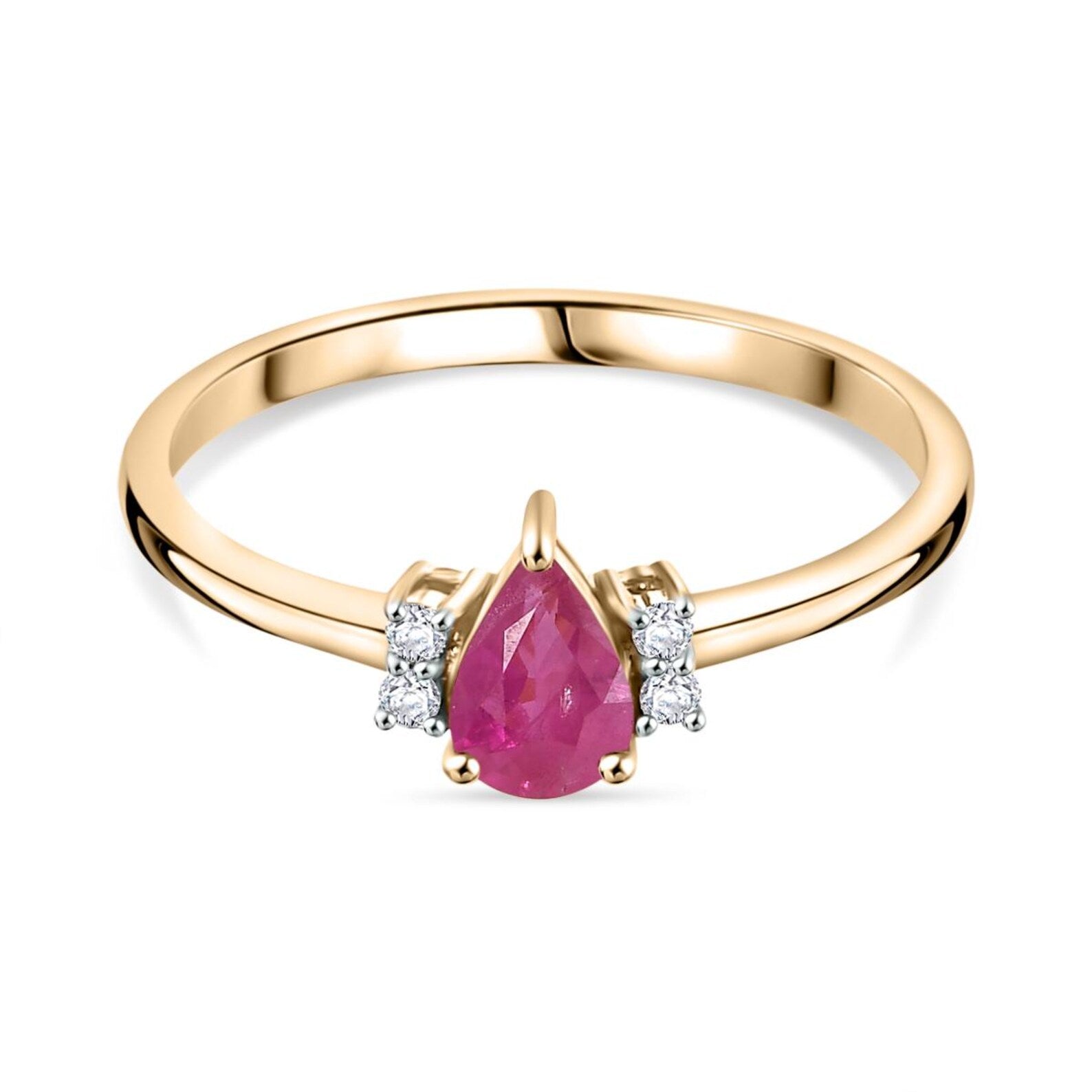 Ruby Pear Cut Ring | Pure Silver