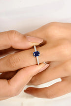 Sapphire Cut Diamond Ring | Pure Silver
