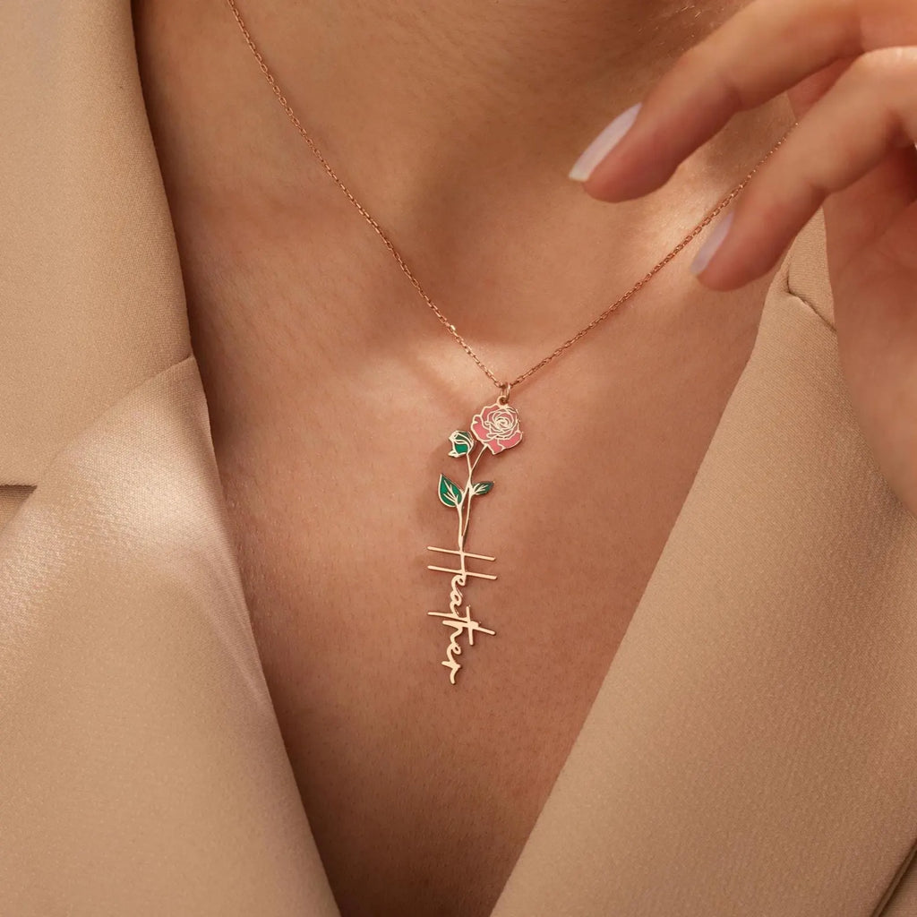 Colorful Birthflower Necklace