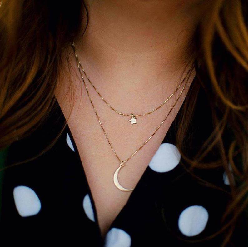 Moon & Star Necklace