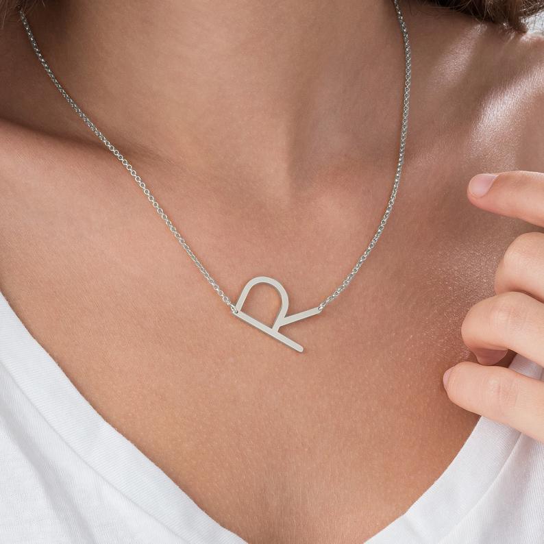 CUSTOM BIG INITIAL NECKLACE