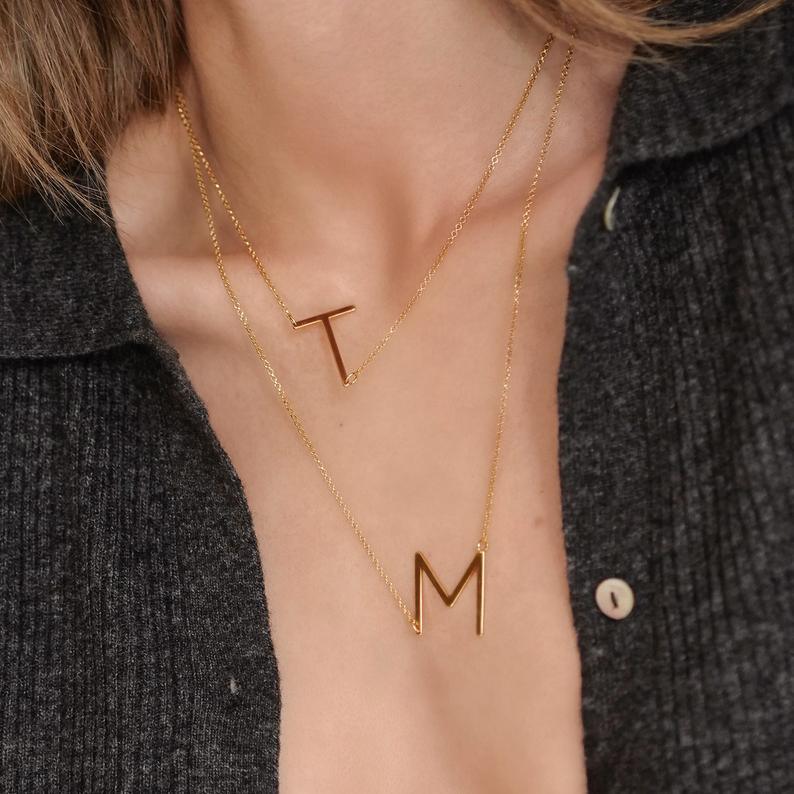 CUSTOM BIG INITIAL NECKLACE