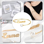 Arabic Customised Pearl Bangle