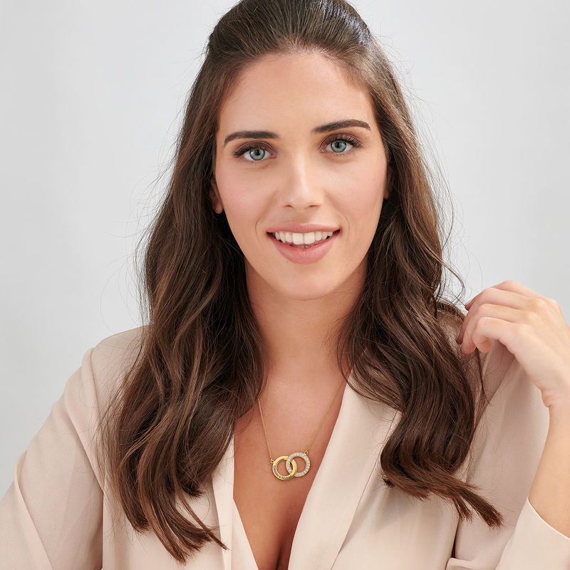 DOUBLE RING - ZIRCOON NECKLACE