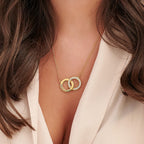 DOUBLE RING - ZIRCOON NECKLACE